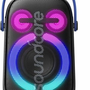 Boxa portabila wireless Anker SoundCore Rave Neo 2, 80W, BassUp, autonomie 18H, IPX7, PartyCast 2.0, Negru