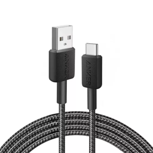 Cablu Anker 322 USB-A la USB-C, 0.91m, Negru