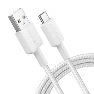 Cablu Anker 322 USB-C la USB-A 1.8 metri, Alb