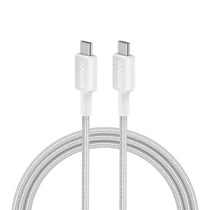 Cablu Anker 322 USB-C la USB-C, 0.91m, 60W, Alb