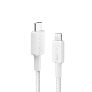 Cablu Anker 322 USB-C la tip Lightning, MFI Certified, 0.9 m, Alb
