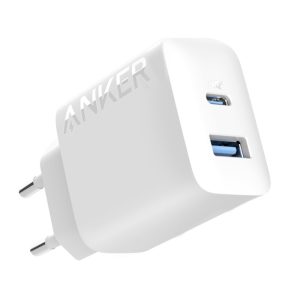 Incarcator de retea Anker 312 20W  USB-C  USB-A  Power Delivery  PowerIQ  Alb