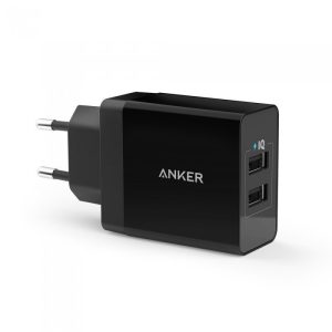 Incarcator de retea Anker PowerPort 24W 2 porturi USB PowerIQ Negru