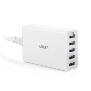 Incarcator de retea Anker PowerPort 5 40W 5xUSB PowerIQ Alb