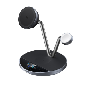 Incarcator Wireless Anker Prime 3-in-1 MagGo AirCool, Qi2 25W, Negru