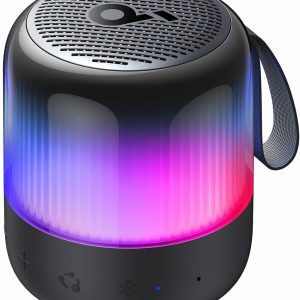 Boxa portabila wireless Anker SoundCore Glow Mini, 8W, Autonomie 12H, Sunet 360°, IP67, Negru