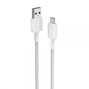 Cablu Anker 322 USB-A la USB-C, 0.91m, Alb