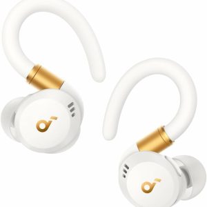 Casti True wireless Anker Soundcore Sport X20, Tehnologie Noise Cancelling, Bluetooth 5.3, IP68, Deep Bass, Alb