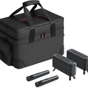 Accesorii proiector Anker Nebula X1, cu 2 boxe wireless, 2 microfoane wireless, husa pentru transport, Negru