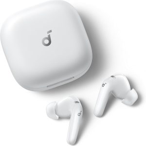 Casti True Wireless Anker Soundcore R60i, ANC, Hi-Res Sound, Autonomie 50 ore, IP55, Bluetooth 6.1, Alb