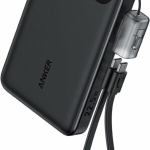 Acumulator extern Anker Powercore 10000 mAh 22.5W cablu USB-C, Negru