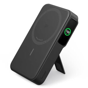 Acumulator extern wireless Anker MagGo, Qi2, 10.000 mAh, 15W, USB-C, Suport Pliabil, Smart Display, pentru iPhone 15/14/13/12 Negru