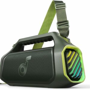 Boxa portabila Anker Soundcore Boom 2 Plus, 140W, BassUp 2.0, IPX7, Lumini RGB, Baterie externa, Bluetooth 5.3, Verde