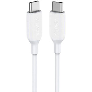 Cablu Anker PowerLine III USB-C la USB-C, 0.9m, Alb