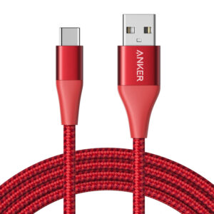 Cablu USB-C - USB 2.0 Anker PowerLine+ II 1.8 Metri, Rosu