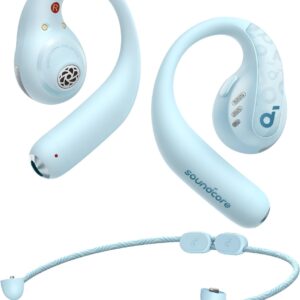 Casti True Wireless Anker SoundCore AeroFit Pro, IPX5, Autonomie 46H, LDAC, Bluetooth 5.3, Albastru