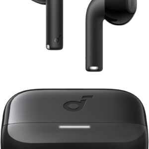 Casti wireless Semi-in-Ear Anker Soundcore K20i, Autonomie 36 ore, IPX5, Bluetooth 5.3, Negru