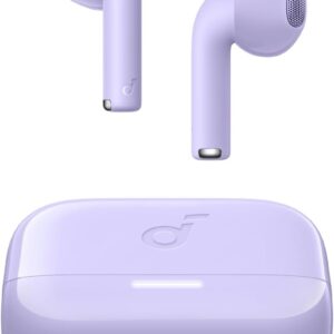 Casti wireless Semi-in-Ear Anker Soundcore K20i, Autonomie 36 ore, IPX5, Bluetooth 5.3, Violet