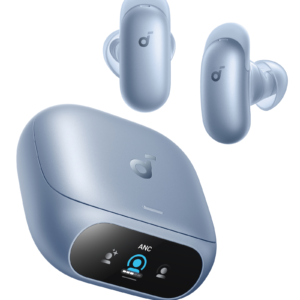 Casti wireless Soundcore Liberty 5 Pro, Anker Thus™ AI Chip, Calitatea apelurilor certificată de Guinness World Records, Active Noise Cancelling, Bluetooth 6.1, IP55, Autonomie 28 ore, Albastru