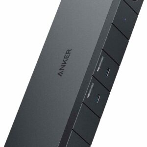 Docking Station Anker 568 11-in-1, pana la 100W pentru laptop, 40Gbps Data Transfer, USB4,8K, Triple 4K Display, Ethernet, USB-A, USB-C, Negru