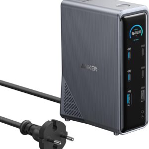 Docking Station Anker Prime 737 14in1, 160W, GaN, AC-DC, Interfata Smart, Negru