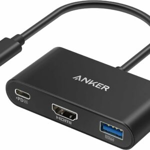 Hub Anker PowerExpand 3-in-1, 100W Power Delivery, USB-C, 4K HDMI, USB 3.0, Gri