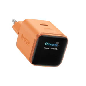 Incarcator retea Anker Nano Smart Display, 45W, 1x USB-C, Portocaliu