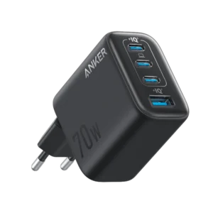 Incarcator retea Anker Zolo 70W, 3x USB-C, 1x USB-A, PD 3.0, Negru