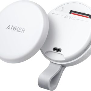 Adaptor Anker MagGo USB-C, Cititor de card SD pentru iPhone 15-16, Magnetic, Slot card SD&TF, Transfer date 312MB/s, Alb