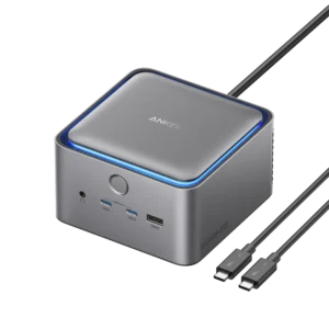 Statie Docking Anker Prime TB5 14-in-1, Thunderbolt 5 Dock, Trnsfer de date de 120Gbps, 140W, Pana la 8K pentru Laptopuri TBT 5/4, Gri