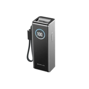 Baterie externa EcoFlow RAPID 25000 mAh, 170W, cabluri incorporate de 100W, Gri