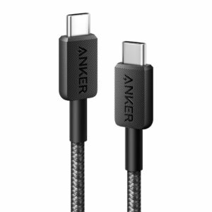 Cablu Anker 322 USB-C la USB-C, 60W, 0.91m, Negru