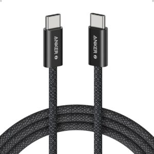 Cablu Anker Zolo USB-C la USB-C, 240W, braided, 1m, Negru